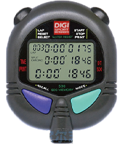 Chronomètre Sportif Digi Sport DTM60EL - 1/100s, Mémoire 300 Temps, Étanche, Compte à Rebours